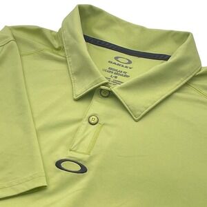 Oakley Regular Fit Golf Polo Shirt Mens Large‎ L Lime Green Performance Stretch